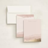 "Painted Desert" - Personalized Stationery Cards in Rose Quartz by silverscreen studio - Assembled