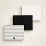 "Modern" - Personalized Stationery Cards in Noir by Juliana Zimmermann - Back of Card Options