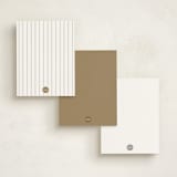 "Basic" - Personalized Stationery Cards in Linen by Pixel and Hank - Back of Card Options