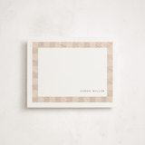 "Mod Herringbone" - Personalized Stationery Cards in Cotton by Robert and Stella - Front
