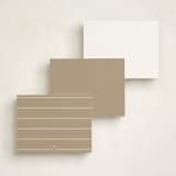 "Mod Herringbone" - Personalized Stationery Cards in Cotton by Robert and Stella - Back of Card Options