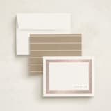 "Mod Herringbone" - Personalized Stationery Cards in Cotton by Robert and Stella - Assembled