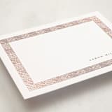 "Mod Herringbone" - Personalized Stationery Cards in Cotton by Robert and Stella - Detail