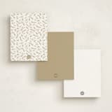 "Gilded Monogram" - Personalized Stationery Cards in Golden by Susan Moyal - Back of Card Options