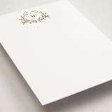"Gilded Monogram" - Personalized Stationery Cards in Golden by Susan Moyal - Detail