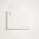 "Foiled initial" - Personalized Stationery Cards in Vanilla by Creo Study - Front