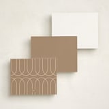 "Foiled initial" - Personalized Stationery Cards in Vanilla by Creo Study - Back of Card Options