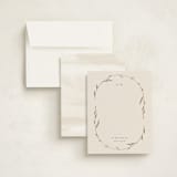 "Oval Botanical" - Personalized Stationery Cards in Ivory by Kelly Schmidt - Assembled