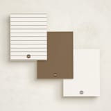 "Leaf Monogram" - Personalized Stationery Cards in Cotton by Robert and Stella - Back of Card Options