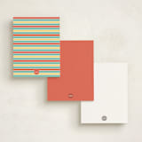 "Garden Party" - Personalized Stationery Cards in Candy by Megan Cash - Back of Card Options