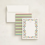 "Garden Party" - Personalized Stationery Cards in Candy by Megan Cash - Assembled