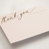 "Elegant Thanks" - Personalized Stationery Cards in Caramel by Carolyn MacLaren - Detail
