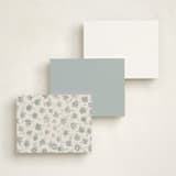 "Bleuets" - Personalized Stationery Cards in Skylight by Gwen Bedat - Back of Card Options