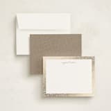 "Around the Edge" - Personalized Stationery Cards in Gilded by Pixel and Hank - Assembled