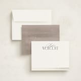 "Front Office" - Personalized Stationery Cards in Classic Black by Erin L. Wilson - Assembled