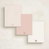 "A Little Bow" - Personalized Stationery Cards in Blush by Paper Raven Co. - Back of Card Options