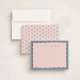 "Preppy Twist" - Personalized Stationery Cards in Cornflower by Olivia Raufman - Assembled