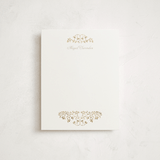 "Leafy Crest" - Personalized Stationery Cards in Sunrise by Anna Black - Front