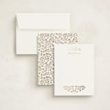 "Leafy Crest" - Personalized Stationery Cards in Sunrise by Anna Black - Assembled