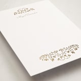 "Leafy Crest" - Personalized Stationery Cards in Sunrise by Anna Black - Detail