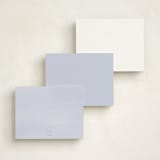 "Flowering Vine" - Personalized Stationery Cards in Bluebell by Everett Paper Goods - Back of Card Options