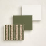 "In The Garden" - Personalized Stationery Cards in Sherbet by Leah Bisch - Back of Card Options