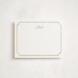 "Formally" - Personalized Stationery Cards in Mist by Sarah Brown - Front