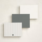 "Formally" - Personalized Stationery Cards in Mist by Sarah Brown - Back of Card Options