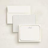 "Formally" - Personalized Stationery Cards in Mist by Sarah Brown - Assembled
