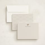 "Simple Seashell" - Personalized Stationery Cards in Sand by Hannah Bowman - Assembled