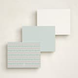 "Castle Greenery" - Personalized Stationery Cards in Hummingbird by Claudia Orengo - Back of Card Options