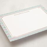"Castle Greenery" - Personalized Stationery Cards in Hummingbird by Claudia Orengo - Detail