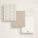 "Shimmering Hydrangeas Monogram" - Personalized Stationery Cards in Tea Time by Susan Zinader - Back of Card Options