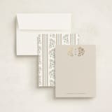 "Shimmering Hydrangeas Monogram" - Personalized Stationery Cards in Tea Time by Susan Zinader - Assembled