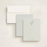 "Timeless Voyage" - Personalized Stationery Cards in Ivory by Cass Loh - Assembled