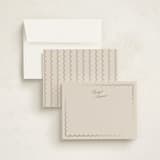 "Gilded scallop" - Personalized Stationery Cards in Linen by Cass Loh - Assembled