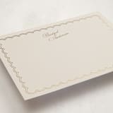 "Gilded scallop" - Personalized Stationery Cards in Linen by Cass Loh - Detail