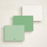 "Simple Hello" - Personalized Stationery Cards in Avocado by taylorVdesign - Back of Card Options