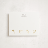 "Botanical Foil" - Personalized Stationery Cards in Snowdrop by Diana Titova - Front