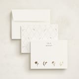"Botanical Foil" - Personalized Stationery Cards in Snowdrop by Diana Titova - Assembled
