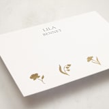 "Botanical Foil" - Personalized Stationery Cards in Snowdrop by Diana Titova - Detail