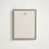 "Striped Elegance" - Personalized Stationery Cards in Linen by Kelly Schmidt - Front