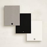 "Striped Elegance" - Personalized Stationery Cards in Linen by Kelly Schmidt - Back of Card Options