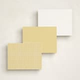 "Twinkle Stars" - Personalized Stationery Cards in Sunshine by Angela Garrick - Back of Card Options
