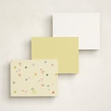 "Whimsy" - Personalized Stationery Cards in Confetti by Inkblot Design - Back of Card Options