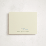 "Emma" - Personalized Stationery Cards in Matcha by Helena Vitto - Front