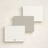"Simple Stars" - Personalized Stationery Cards in Cloud by Kelly Watkins - Back of Card Options