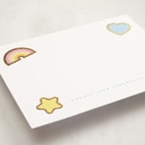 "Patches" - Personalized Stationery Cards in Candy by Hudson meet Rose - Detail