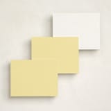 "Corner Dots" - Personalized Stationery Cards in Butter by Brianne Larsen - Back of Card Options