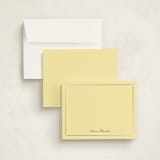"Corner Dots" - Personalized Stationery Cards in Butter by Brianne Larsen - Assembled